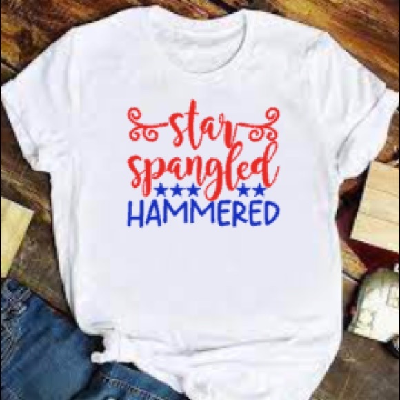 Star Spangled Hammered 🇺🇸 4th of July Shirt NEW 🎆 - Picture 1 of 1